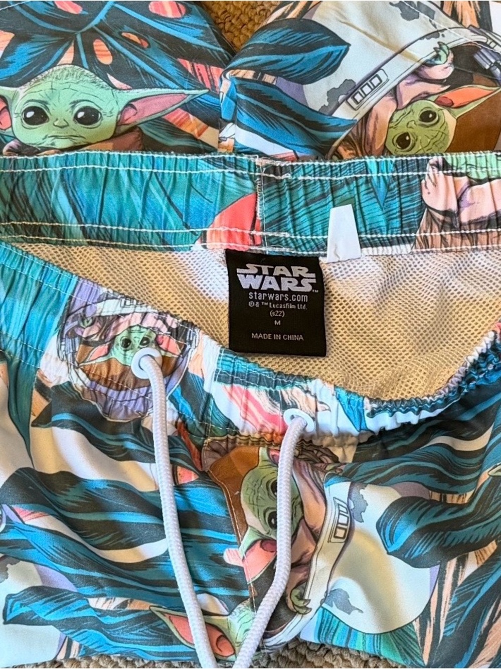 Star Wars Teal and Brown Swin Trunks